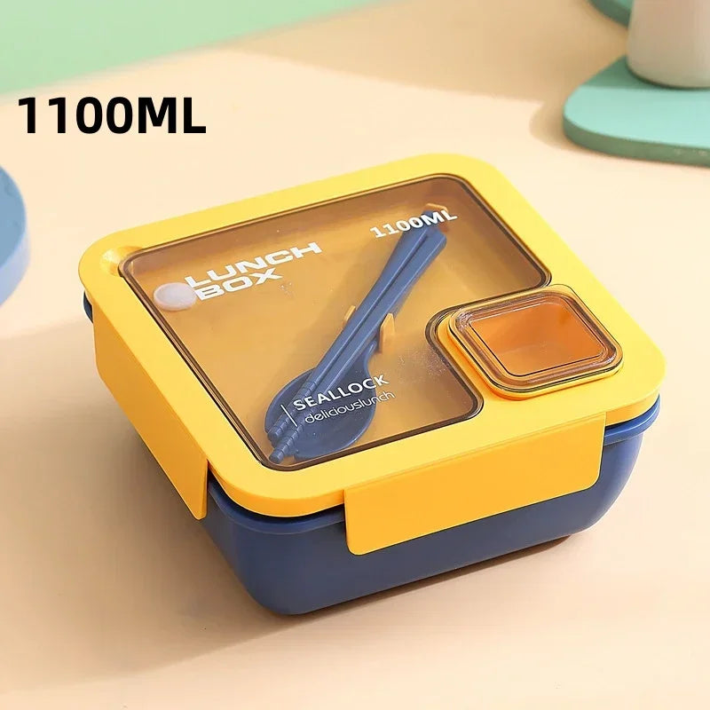 Leak Proof Bento Lunch Box Cutlery Microwave Safe Meal Prep Container - Image 11