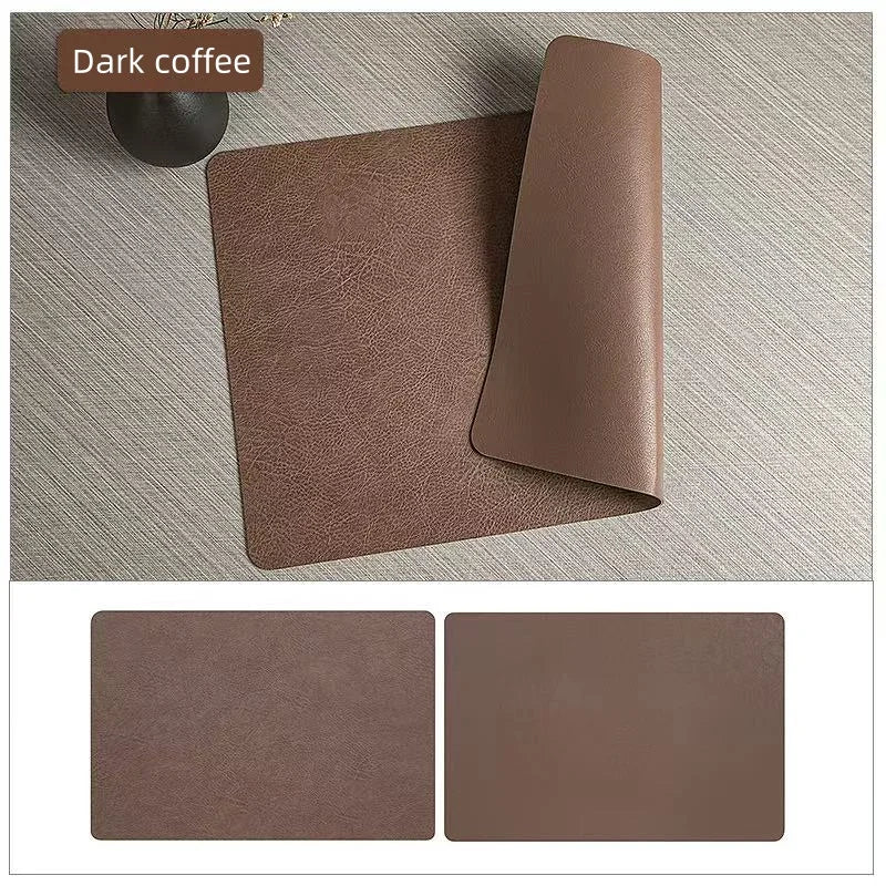 Faux Leather Placemats Waterproof Heat Resistant Double Sided Dining Table Mats - Image 7