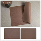 Faux Leather Placemats Waterproof Heat Resistant Double Sided Dining Table Mats - Image 7