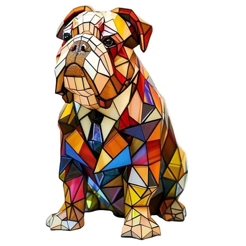 Colorful Dog Figurine Table Lamp Playful Artistic Home Décor