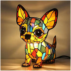 Colorful Dog Figurine Table Lamp Playful Artistic Home Décor