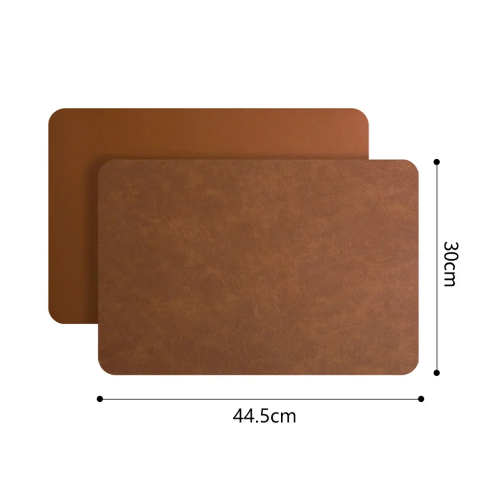Faux Leather Placemats Waterproof Heat Resistant Double Sided Dining Table Mats - Image 3