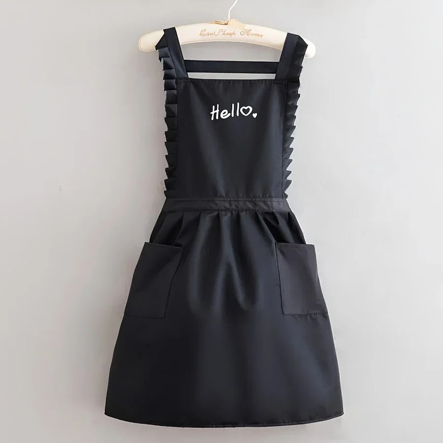Waterproof Apron Women Floral Restaurant Gardening Work Uniform - Image 2