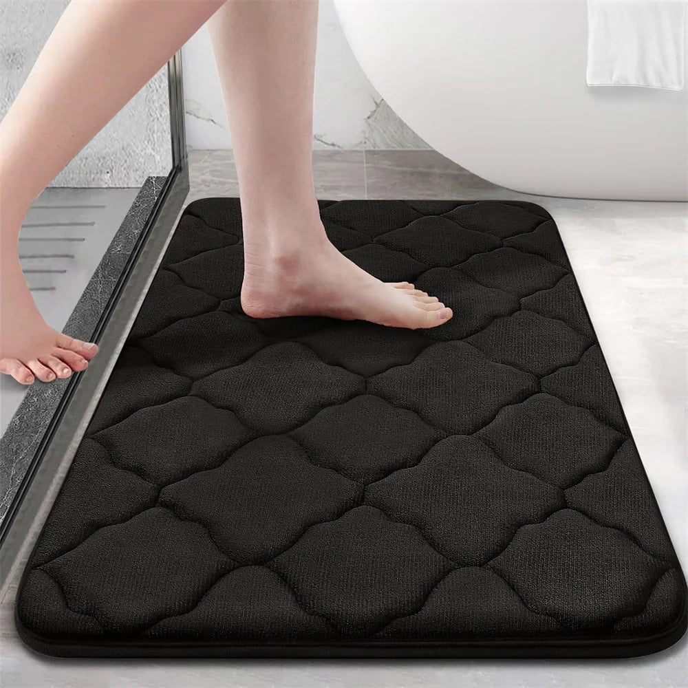 Memory Foam Bath Mat Non-Slip Absorbent Plush Microfiber Bathroom Rug - Image 11