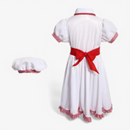 Kids Chef Costume for Girls Dress Apron Hat Set - Image 3
