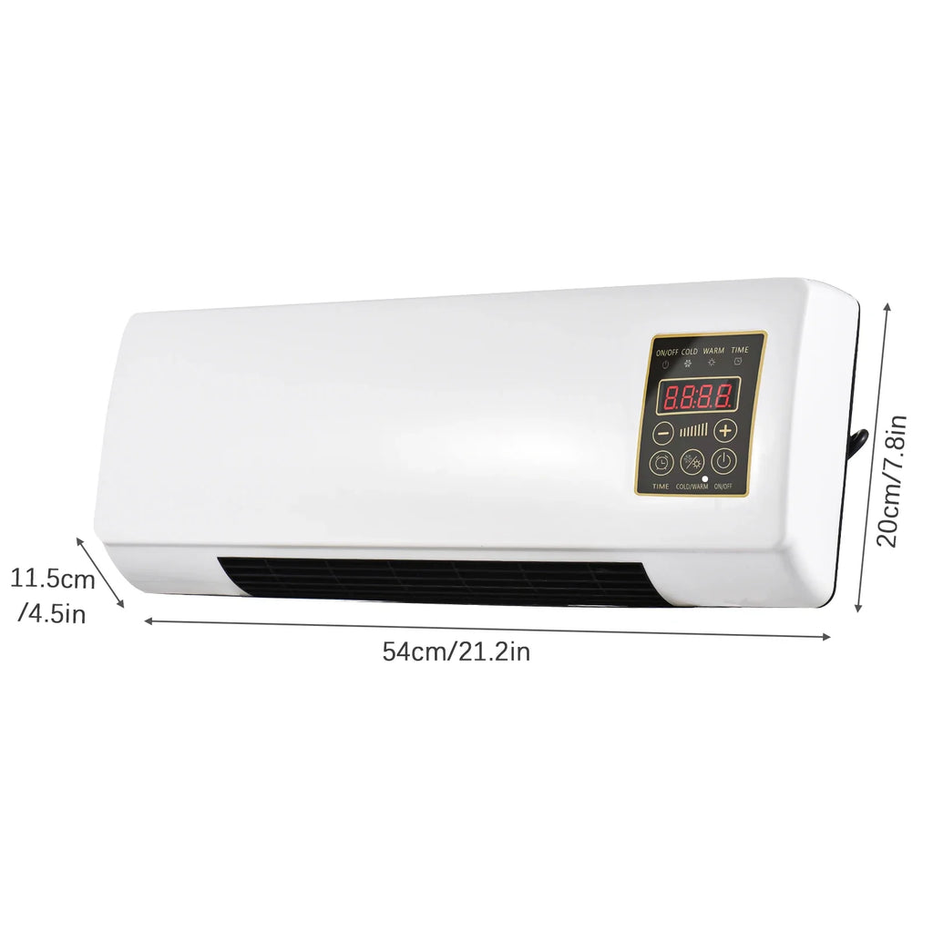 Wall Mounted Heater Fan Combo 2-in-1 Space Saving PTC Ceramic Remote - Image 7