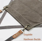 Canvas Apron Unisex Chef Work Apron Pockets Adjustable Durable - Image 5