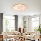 Moon Round Flush Ceiling Light Soft Ambient Indoor Lighting