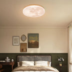 Moon Round Flush Ceiling Light Soft Ambient Indoor Lighting