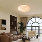 Moon Round Flush Ceiling Light Soft Ambient Indoor Lighting