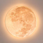 Moon Round Flush Ceiling Light Soft Ambient Indoor Lighting