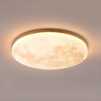 Moon Round Flush Ceiling Light Soft Ambient Indoor Lighting