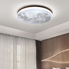 Moon Round Flush Ceiling Light Soft Ambient Indoor Lighting