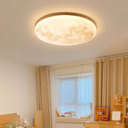 Moon Round Flush Ceiling Light Soft Ambient Indoor Lighting