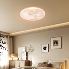 Moon Round Flush Ceiling Light Soft Ambient Indoor Lighting