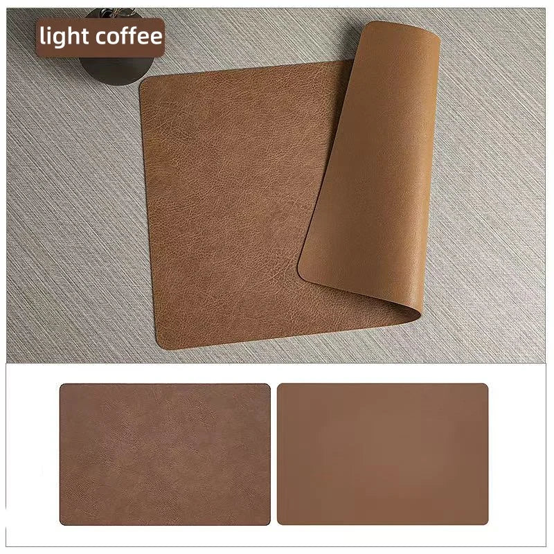 Faux Leather Placemats Waterproof Heat Resistant Double Sided Dining Table Mats - Image 10