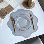 Round Faux Leather Placemats Waterproof Embossed Dining Table Set - Image 6