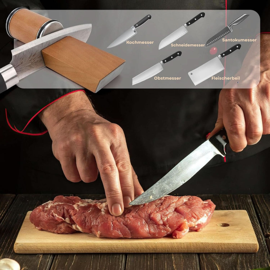 SharpEdge Pro: Diamantbeschichteter Messerschärfer mit ergonomischem Griff & Schleifwinkelführung – für Kochmesser & Alltagsgebrauch - Image 9