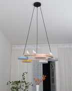 Decorative Bird Chandelier Round LED Hanging Light