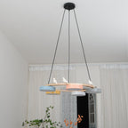 Decorative Bird Chandelier Round LED Hanging Light