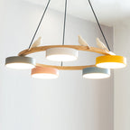 Decorative Bird Chandelier Round LED Hanging Light