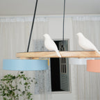 Decorative Bird Chandelier Round LED Hanging Light