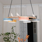 Decorative Bird Chandelier Round LED Hanging Light