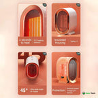 Quiet Small Electric Heater with Adjustable Thermostat
