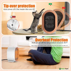Quiet Small Electric Heater with Adjustable Thermostat