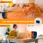 Quiet Small Electric Heater with Adjustable Thermostat