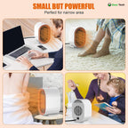 Quiet Small Electric Heater with Adjustable Thermostat
