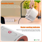 Quiet Small Electric Heater with Adjustable Thermostat