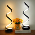 Modern Spiral LED Table Lamps with Dimmable Light