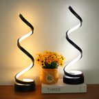 Modern Spiral LED Table Lamps with Dimmable Light