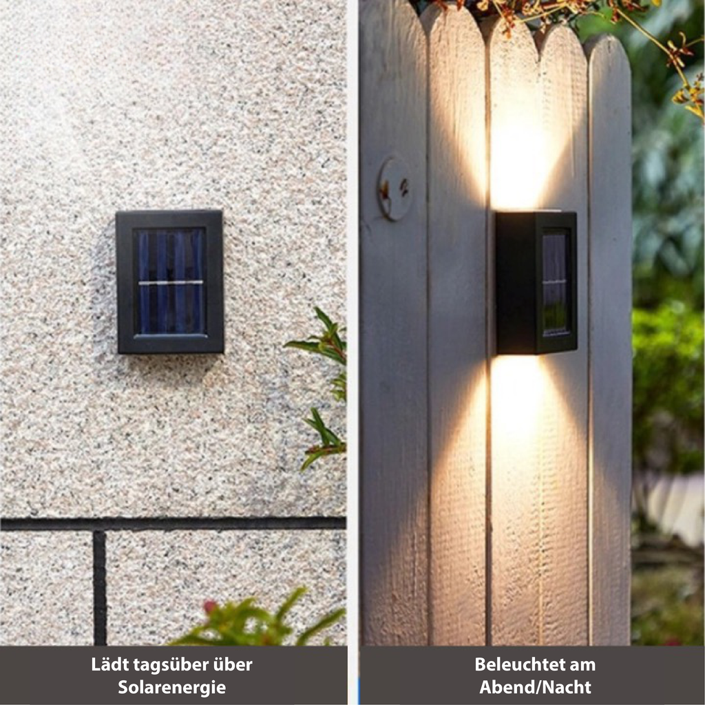 SunAura: Kabellose LED-Solar-Außenwandleuchte – stimmungsvolle Gartenbeleuchtung für Terrasse & Einfahrt - Image 3