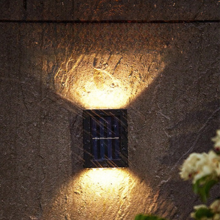 SunAura: Kabellose LED-Solar-Außenwandleuchte – stimmungsvolle Gartenbeleuchtung für Terrasse & Einfahrt - Image 4
