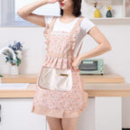 Floral Kitchen Apron Waterproof & Oil‑Resistant Design