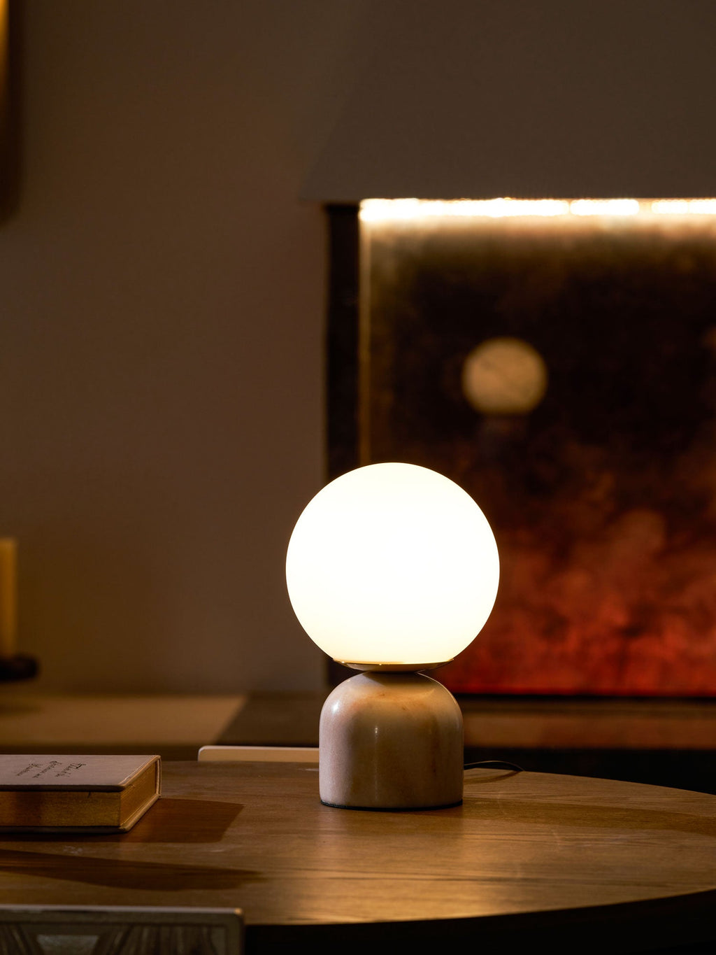 Contemporary Orb Accent Table Lamps for Indoor Use
