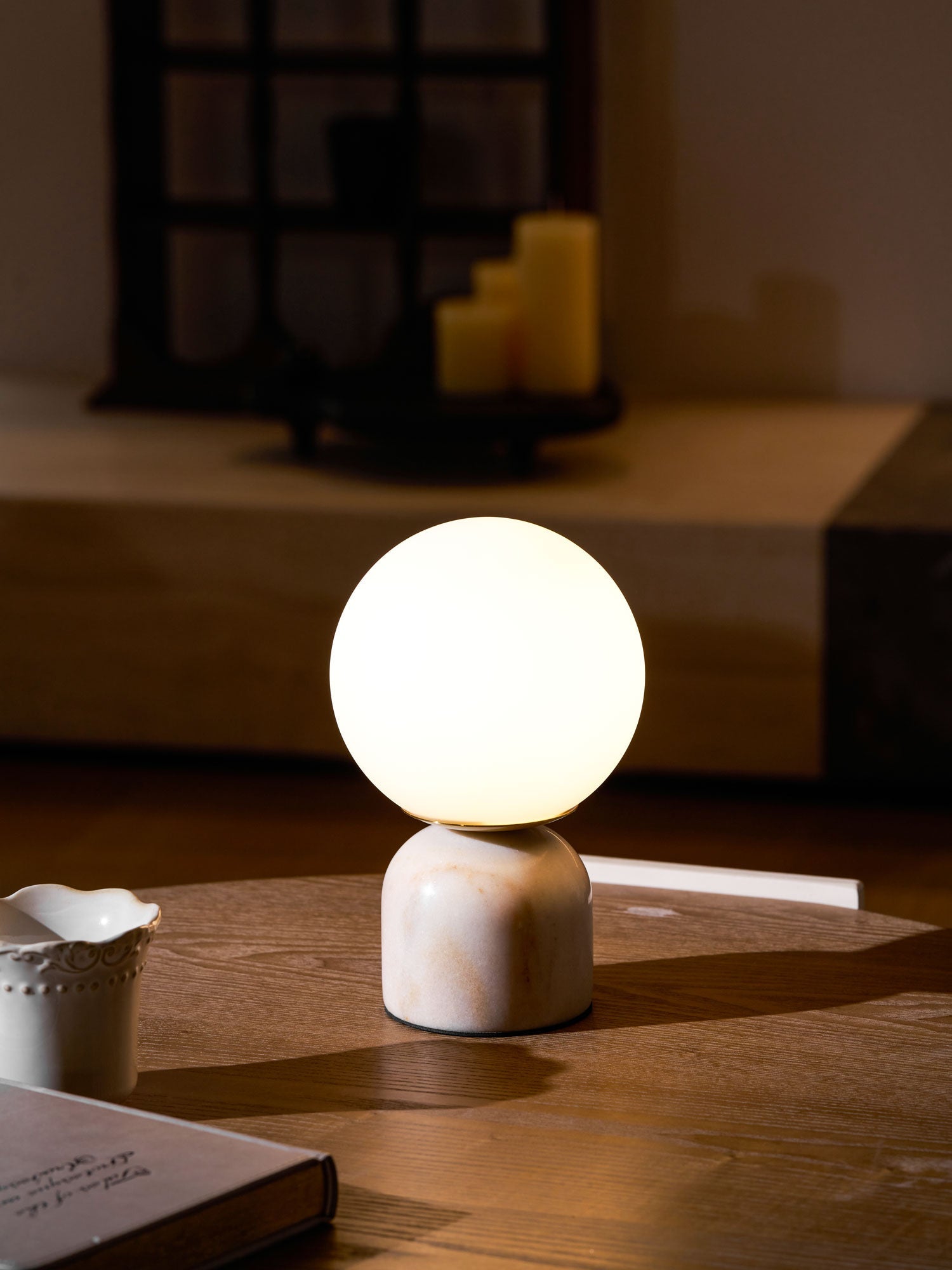 Contemporary Orb Accent Table Lamps for Indoor Use