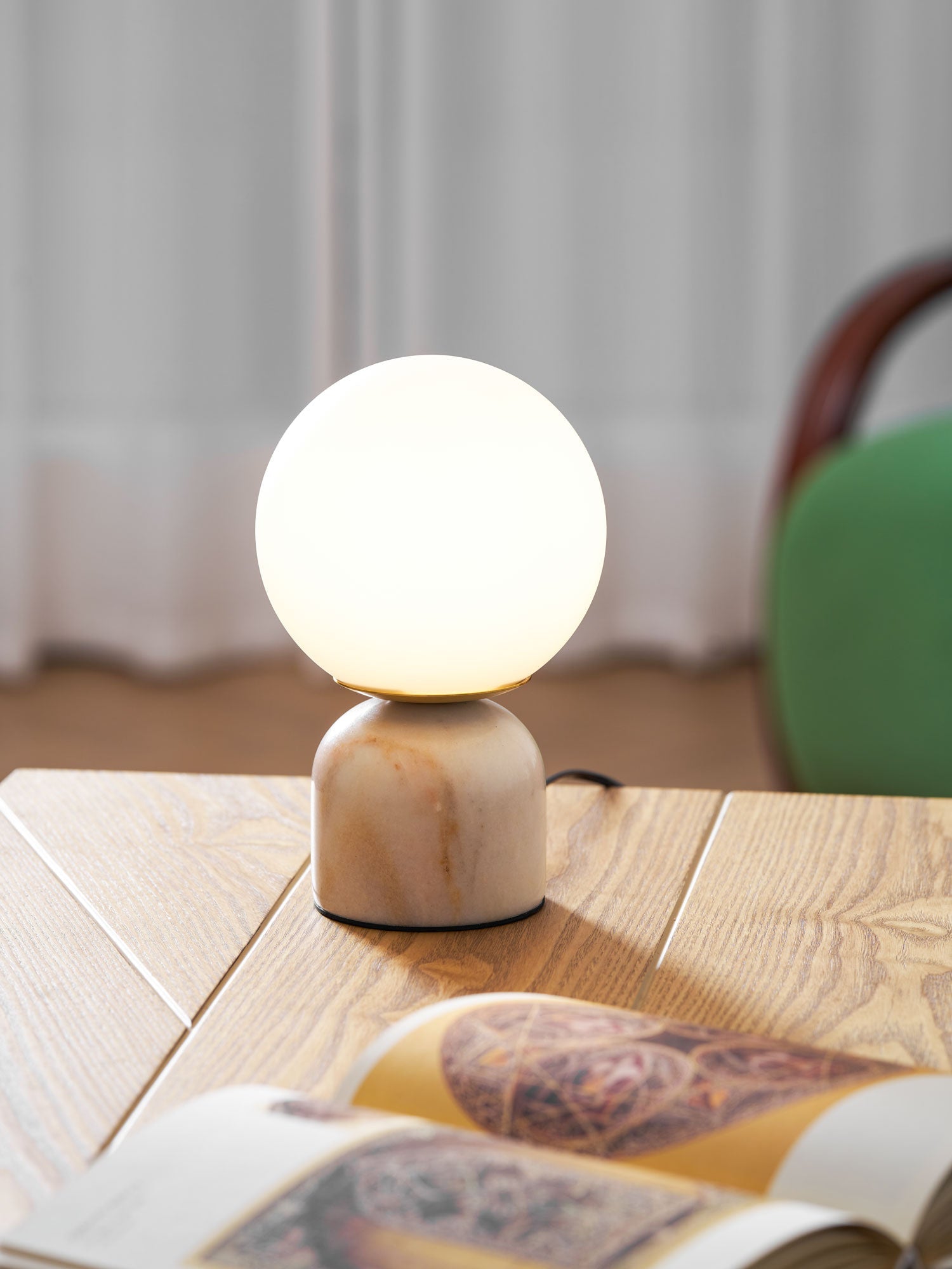 Contemporary Orb Accent Table Lamps for Indoor Use
