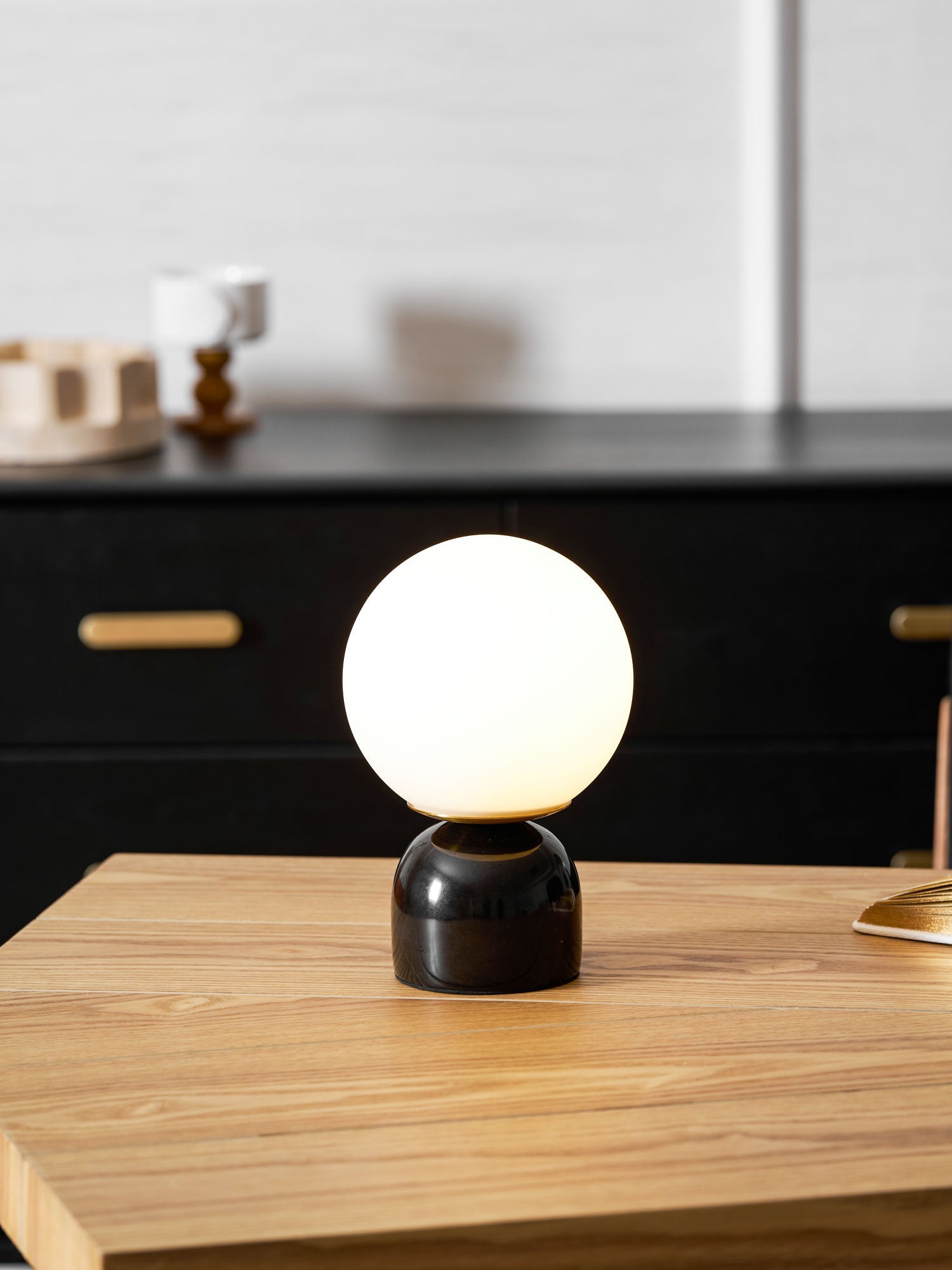 Contemporary Orb Accent Table Lamps for Indoor Use
