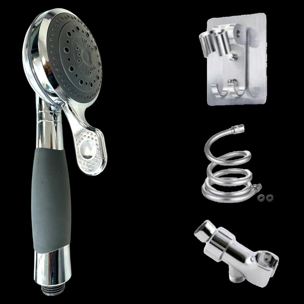Adjustable Chrome High-Pressure Handheld Shower Head - Water-Saving - Image 5