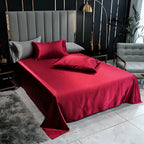 Luxury Black Silk Bedding Set | Elegant Satin Bed Sheets & Duvet Cover - Image 2