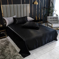Luxury Black Silk Bedding Set | Elegant Satin Bed Sheets & Duvet Cover