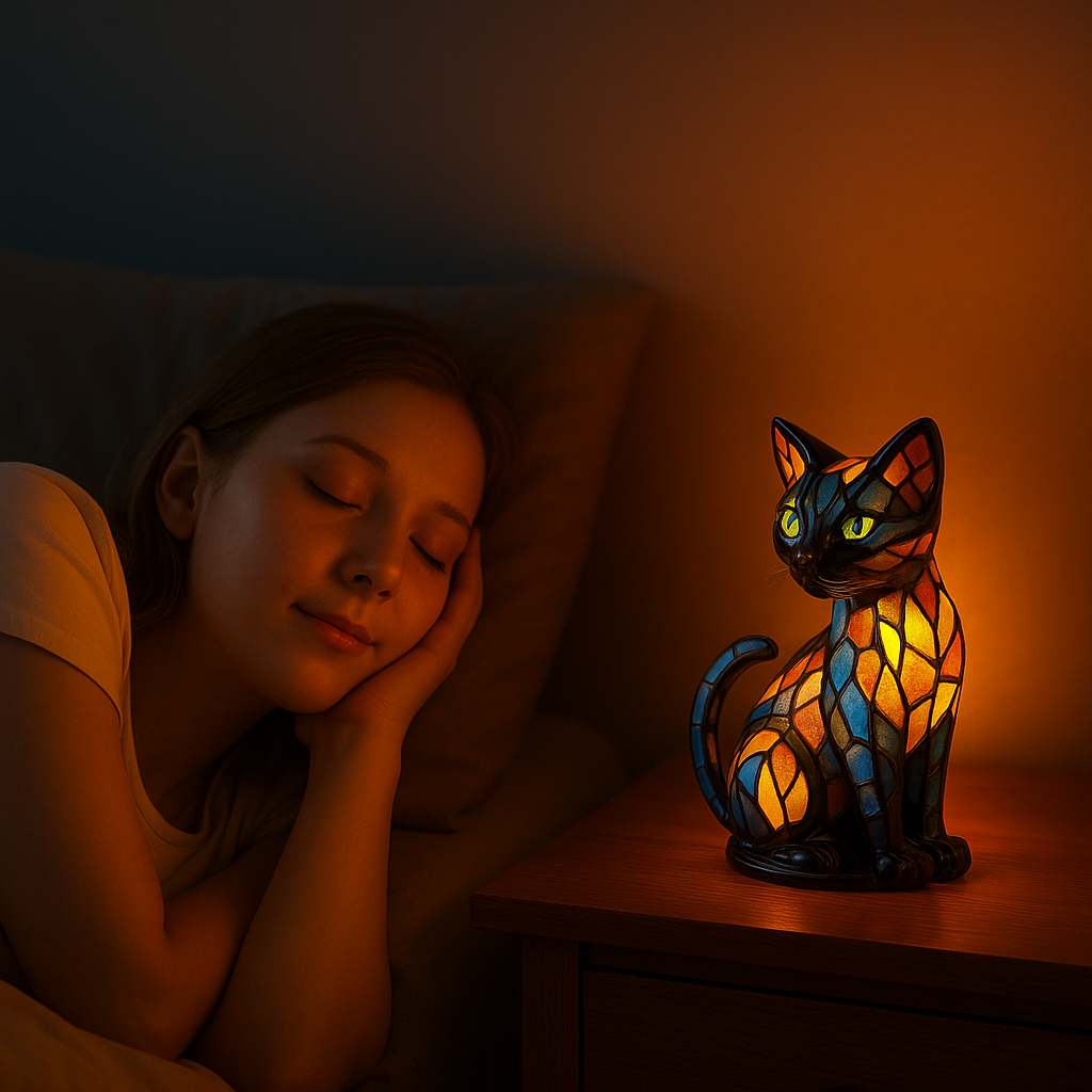 Cat Night Desk Lamp Soft Colour Changing Mood Light