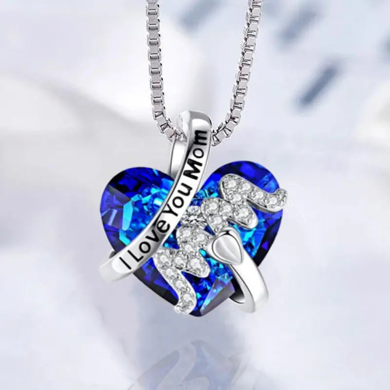 Mother’s Day Crystal Heart Necklace Elegant Jewellery Gift