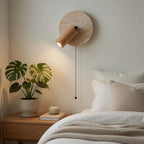 Modern Travertine Wood Wall Sconce Adjustable Spotlight - Image 10