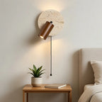 Modern Travertine Wood Wall Sconce Adjustable Spotlight - Image 12