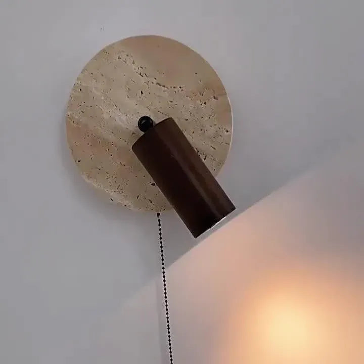 Modern Travertine Wood Wall Sconce Adjustable Spotlight - Image 14