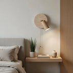 Modern Travertine Wood Wall Sconce Adjustable Spotlight - Image 3